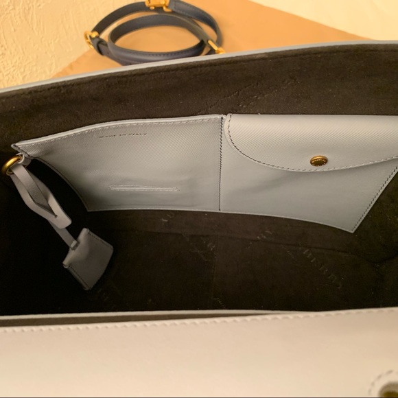RARE Burberry DK88 Handbag (Light Blue/Navy) - Picture 6 of 8